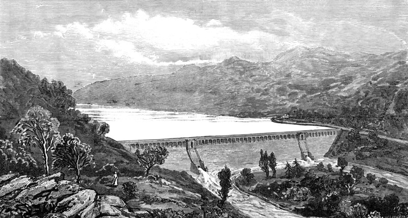 The Vyrnwy new waterworks for Liverpool, 1881. Creator: W. I. Mosses.