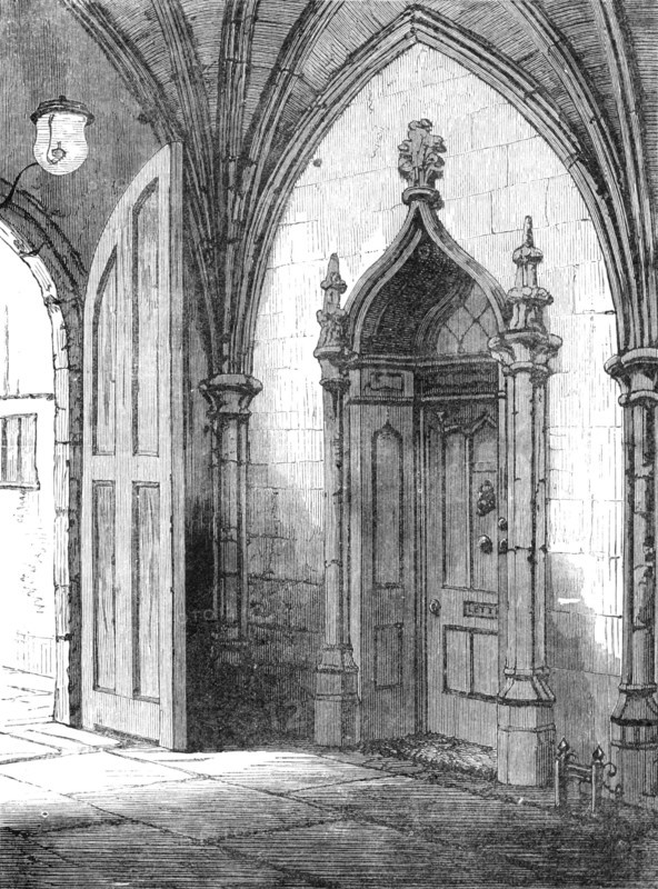 Entrance to Dean Stanley's residence, the Deanery, Westminster, 1881. Creator: Unknown.