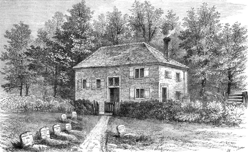 The grave of William Penn at Jordans, Buckinghamshire, 1881. Creator: Unknown.