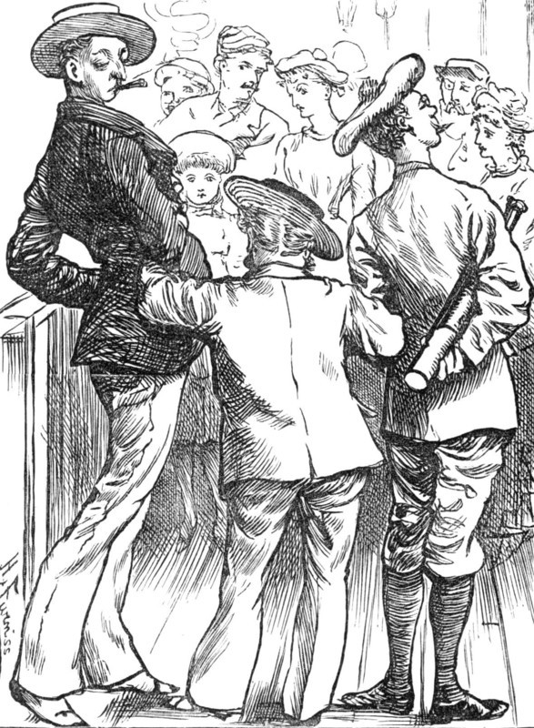 Sketches at the Ryde Regatta: Doing the Pier, 1881. Creator: Joseph Swain.