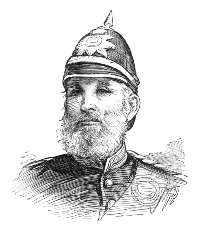 Review of the Scottish Volunteers: Lieut.-Colonel W. R. Morison, Commanding 1st Forfarshire, 1881. Creator: Unknown.