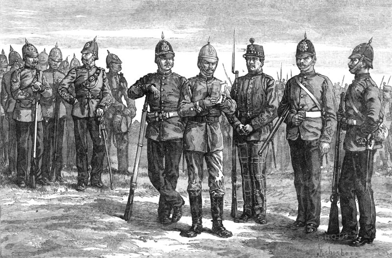 The Royal Visit to Edinburgh: The Scottish Volunteers, 1881. Creator: Unknown.