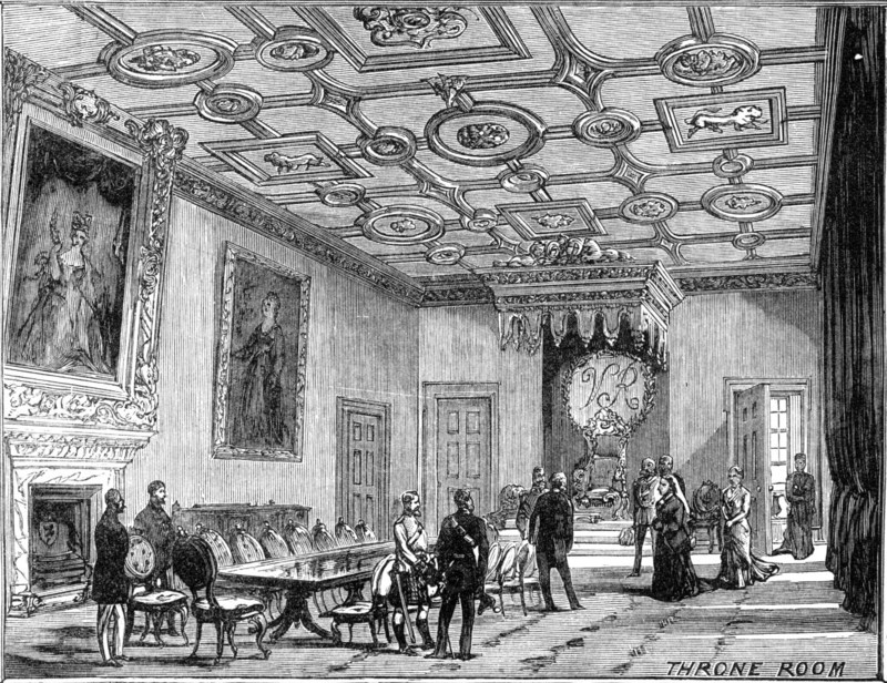 The Royal Visit to Edinburgh: Throne Room, Holyrood Palace, 1881.  Creator: Unknown.