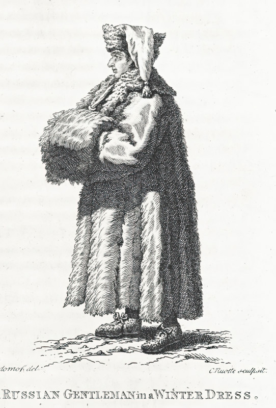 Russian Gentleman in a Winter Dress, 1802.  Creator: Louis Charles Ruotte.