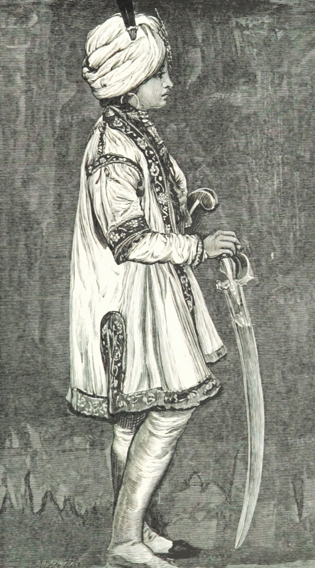 Indian youth in profile, 1879.  Creator: Valentine Cameron Prinsep.