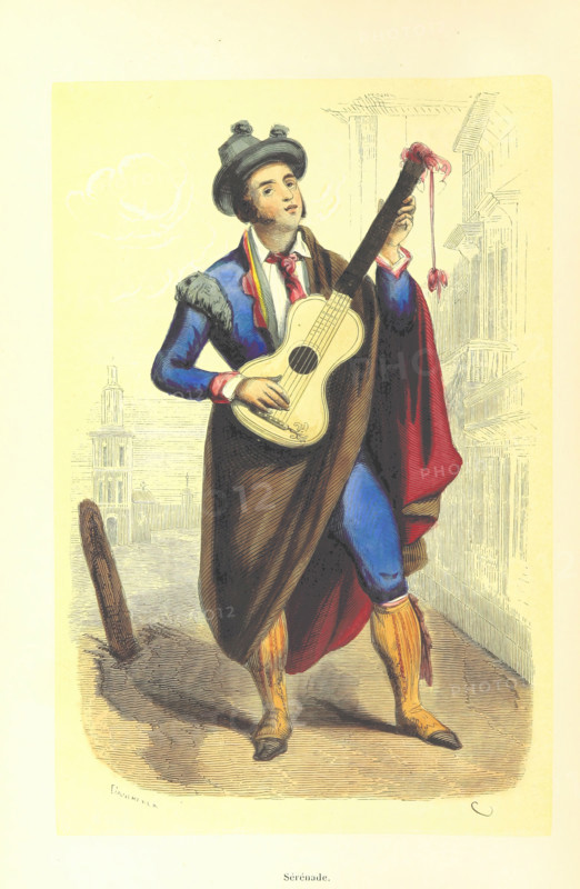 Sérénade, 1848.  Creator: Adolphe François Pannemaker.