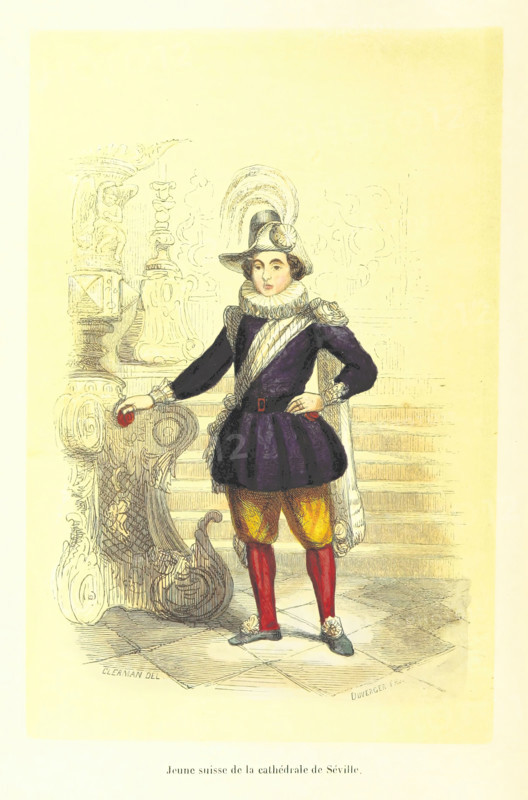Young Swiss from the Cathedral of Seville, 1848.  Creator: Duverger.