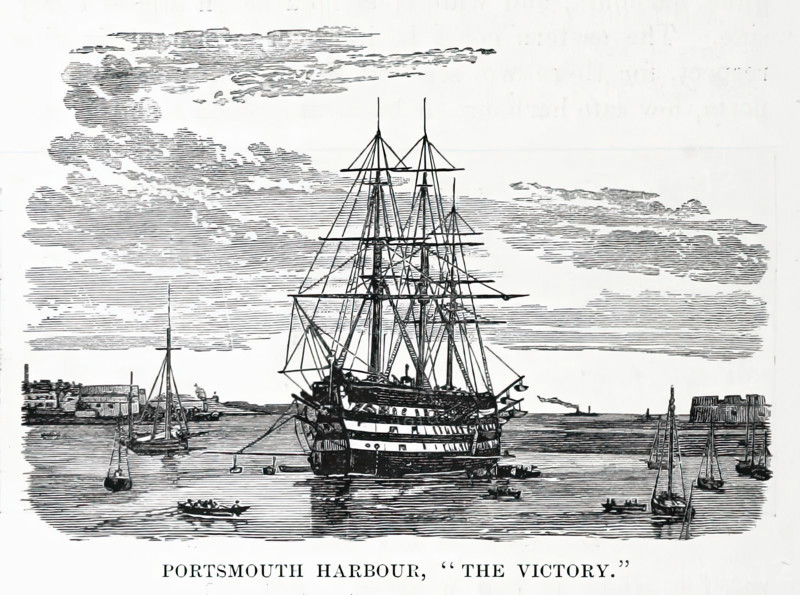 Portsmouth Harbour, "The Victory", 1892.  Creator: Unknown.