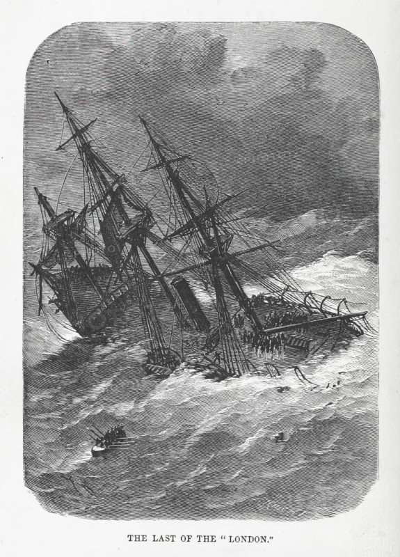 The Last of the "London", 1866.  Creator: J Knight.