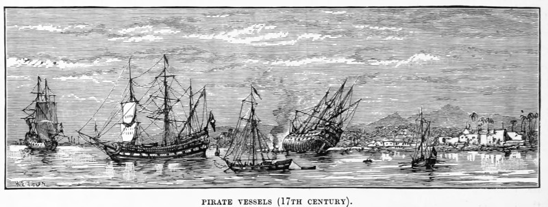 Pirate Vessels (17th century), 1882.  Creator: Henry Spernon Tozer.