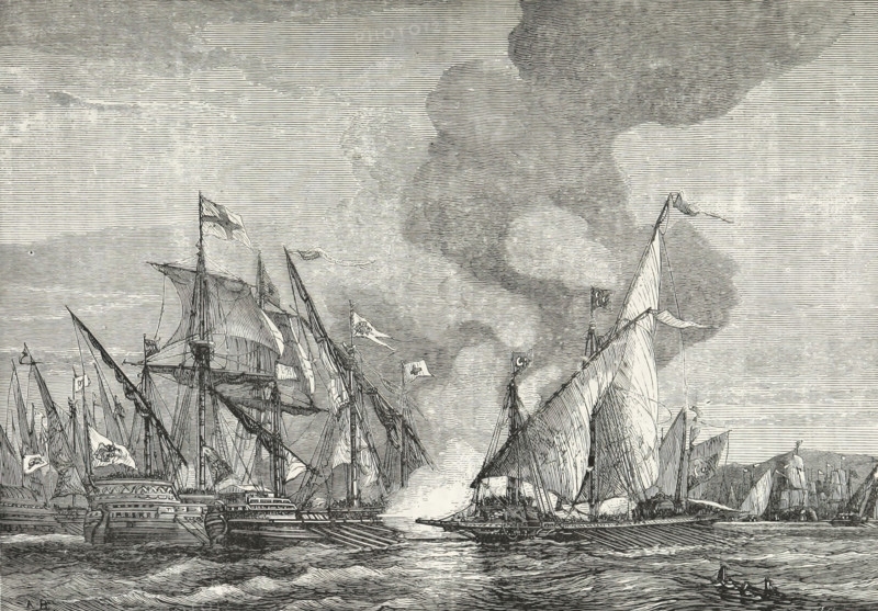The Battle of Lepanto, 1571, (1893).  Creator: A. B..