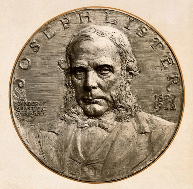 Joseph Lister, 1st Baron Lister, 1800-1899. Creator: JB Wendt.