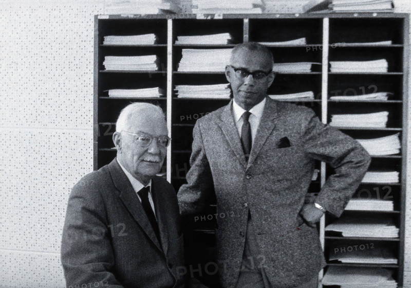 Petr Grigorevic Sergiev and Govindas Sambasivan. Creator: Unknown.
