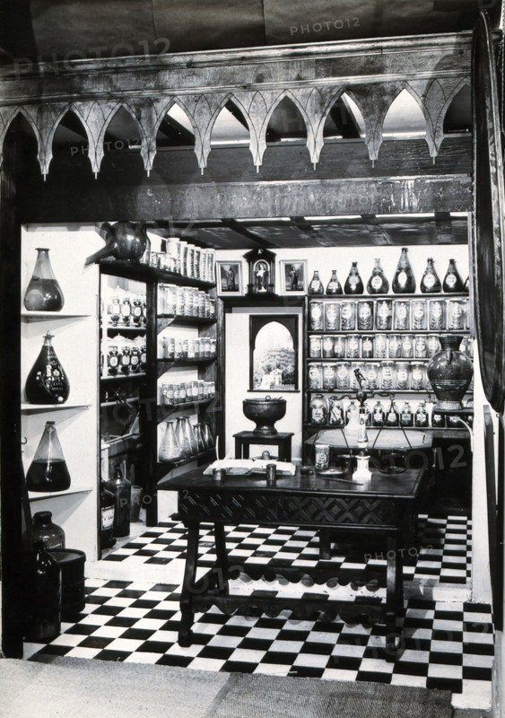 Wellcome Historical Medical Museum, Wigmore Street, London: reconstruction of a Hispano-Moresque... Creator: Unknown.