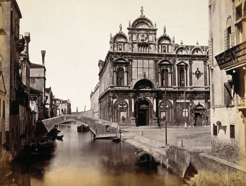 Campo Santi Giovanni e Paolo, Venice: Scuola Grande and Hospital of San Marco, 19th century. Creator: Unknown.