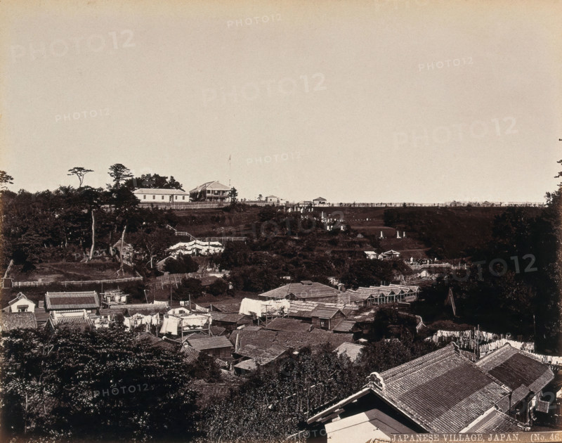 A Japanese village in wooded country, c1873. Creator: William Pryor Floyd.