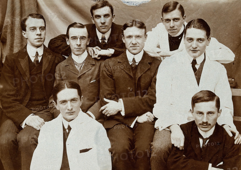 Charing Cross Hospital: a portrait of house surgeons, 1906. Creator: Unknown.