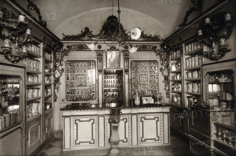 The ornate sixteenth-century pharmacy of S Maria della Scala, Sorrento..., c1890s. Creator: Unknown.