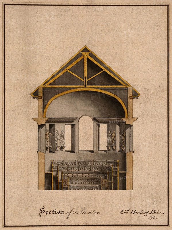 Section of a Theatre, 1762.  Creator: Charles Harding.