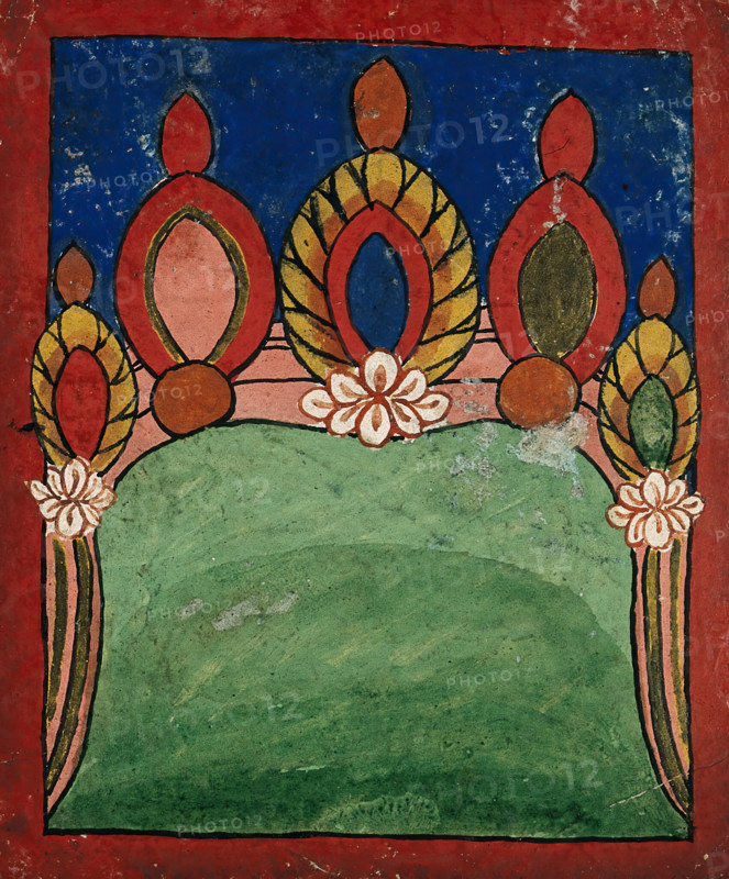 Tibetan fortune telling card. Creator: Unknown.