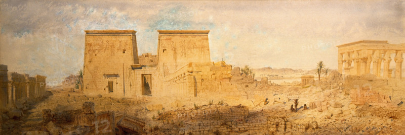 Temples at Philae on the Nile, 1874. Creator: Andrew MacCallum.