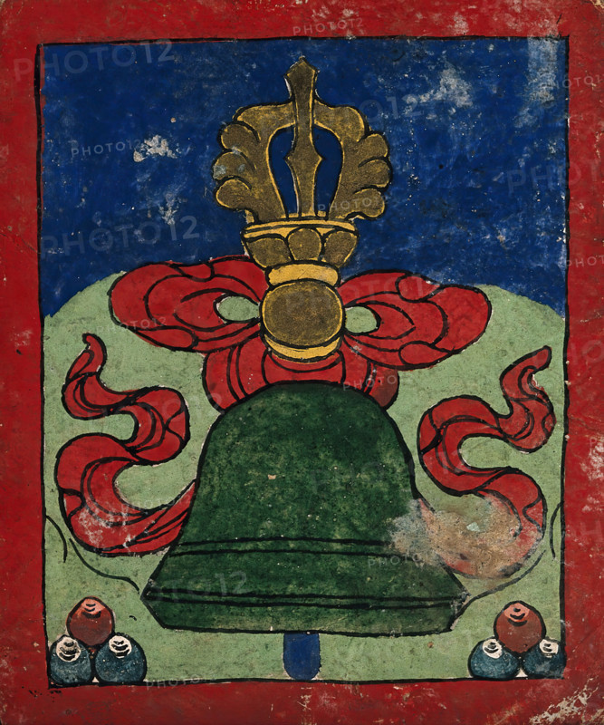 Tibetan fortune telling card. Creator: Unknown.