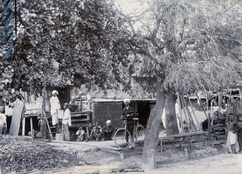 People living in quarantine, during a plague epidemic in Mandalay, 1906. Creator: Criouleansky & Marshall.