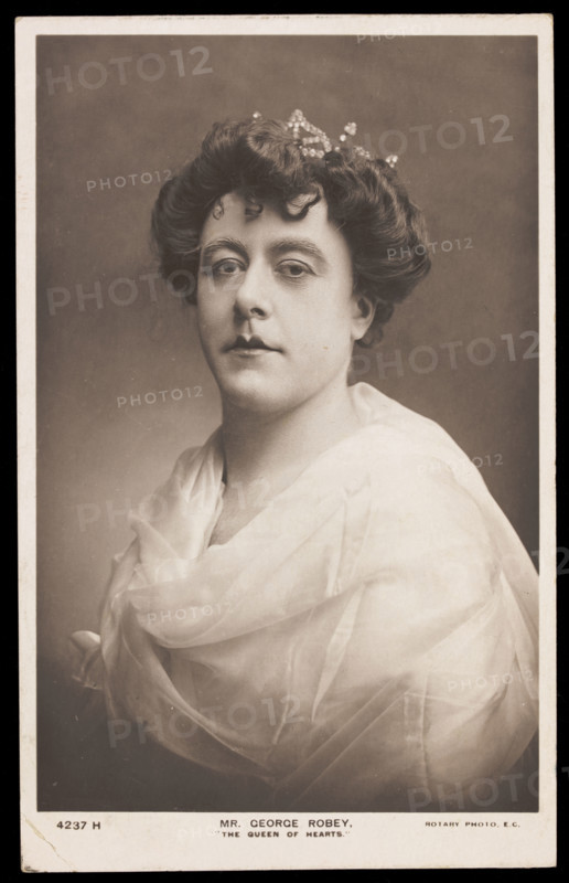 George Robey in drag as the Queen of Hearts, between 1905 and 1907. Creator: Unknown.