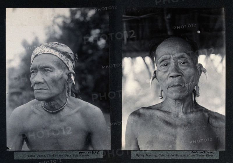 Sarawak: two tribal chiefs, c1900. Creator: Unknown.