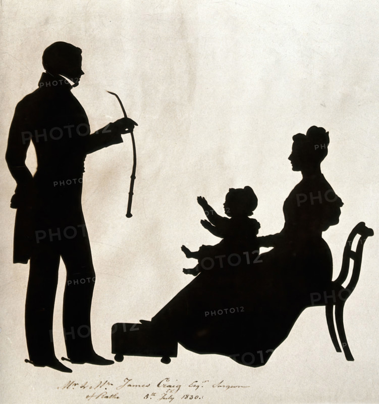 James Craig with Mrs J Craig and child, c1830. Creator: Unknown.