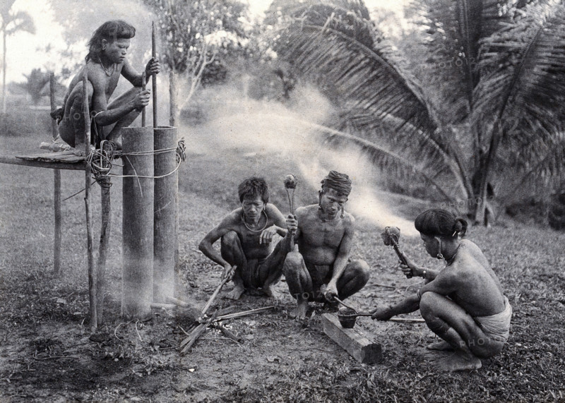 Sarawak: a Kalabit smithy, c1900. Creator: Unknown.