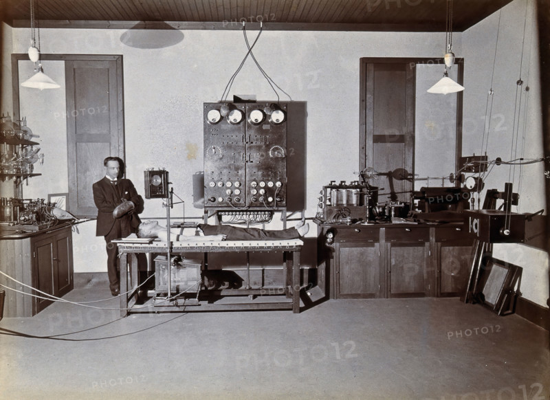 Johannesburg Hospital, South Africa: male patient, possibly being x-rayed, c1905. Creator: Unknown.