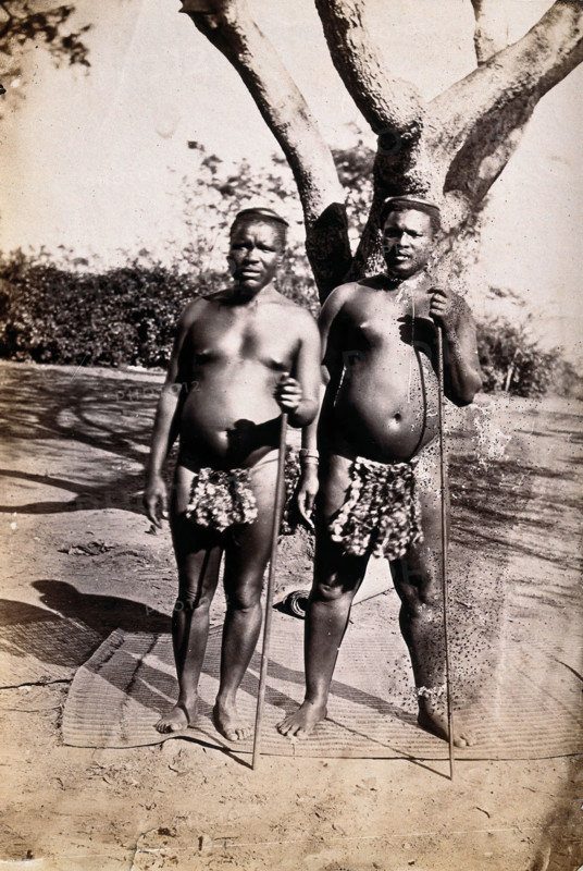 South Africa: two Zulu chiefs: Shingana (half brother of Cetshwayo, the Zulu King)..., 1800-1899. Creator: Unknown.
