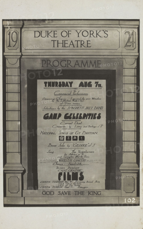 A variety programme for the Duke of York's theatre, 1924. Creator: Unknown.
