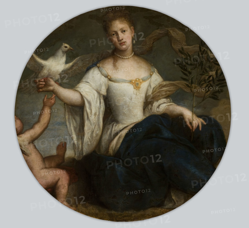 Allegory of Peace-Woman with a Pigeon, 18th century. Creator: Unknown.