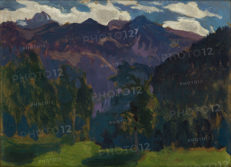 Landscape from the Tatra Mountains-two-sided painting, c1903. Creator: Jan Stanislawski.