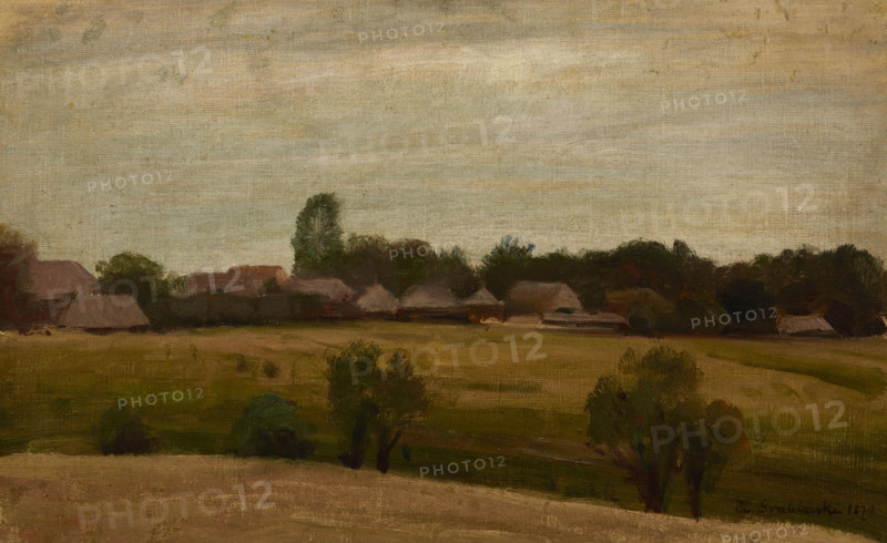 Village near Krakow, 1870. Creator: Heinrich Grabinski.