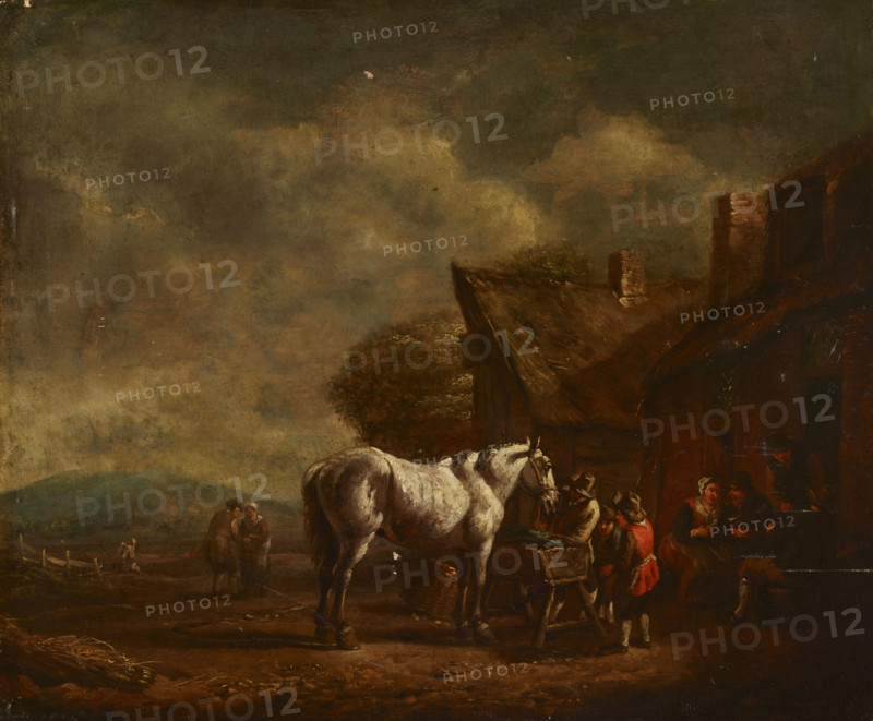 In Front of the Inn, 18th century. Creator: Unknown.