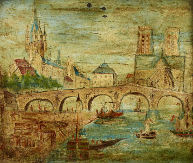 Le Pont de Tournelles, 1780. Creator: Unknown.