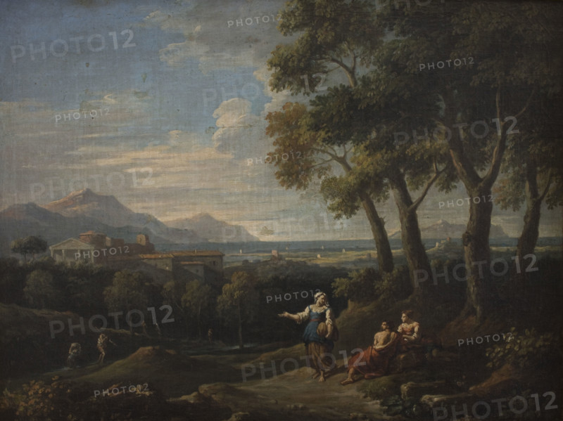 Landscape with a Genre Scene, 18th century. Creator: Jan Frans van Bloemen.