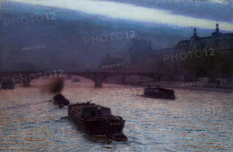 Evening on the Seine, 1893. Creator: Aleksander Gierymski.
