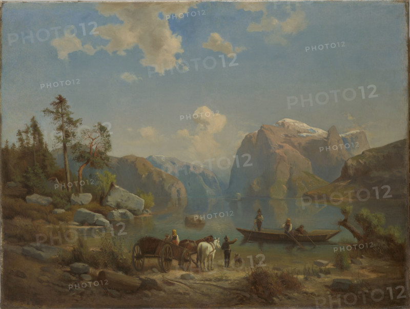 Mountain Landscape with a Lake, 1860-1861. Creator: Aleksander Kotsis.