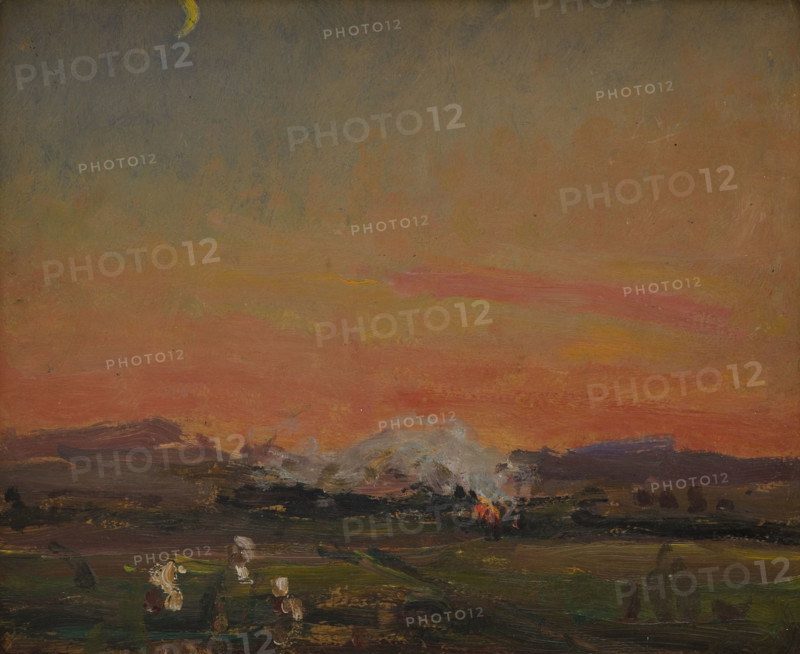In the Field (Sunset in the Ukraine), 1906. Creator: Jan Stanislawski.