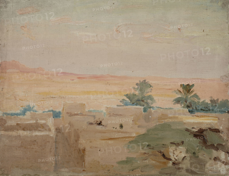 Biskra-Desert (Evening), 1909. Creator: Jan Ciaglinski.