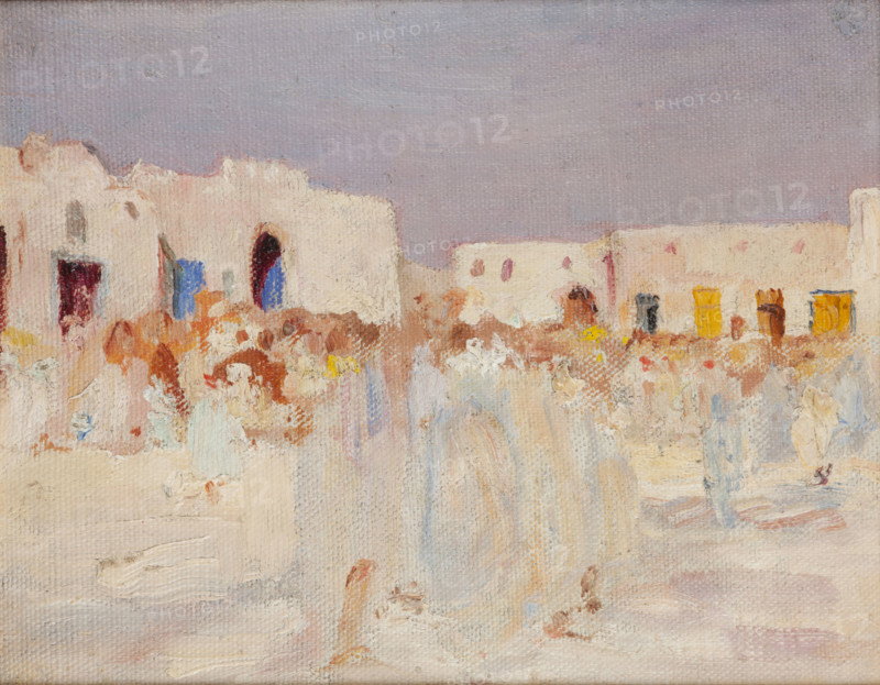 Kairouan (At a Bazaar), 1911. Creator: Jan Ciaglinski.