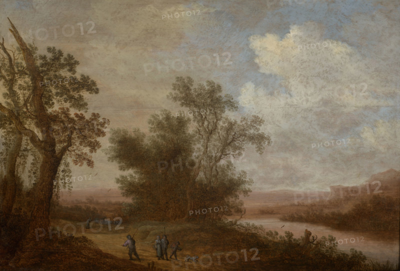 Landscape with a Road by a River, 1647. Creator: Johannes Schoeff.