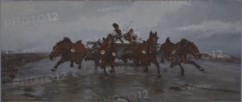 Four-in-Hand, 1881. Creator: Jozef Chelmonski.