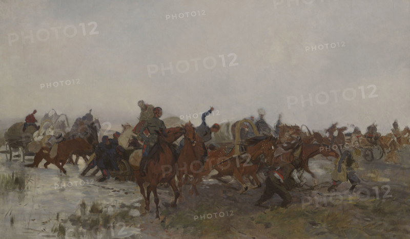Cossacks in the Marsh, between 1881-1887. Creator: Jozef Chelmonski.