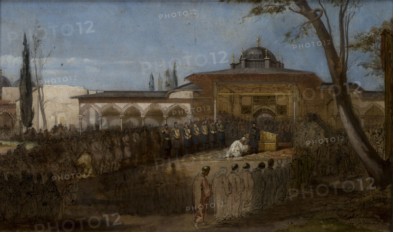 Scene with the Sultan, between 1865-1876. Creator: Stanislaus von Chlebowski.