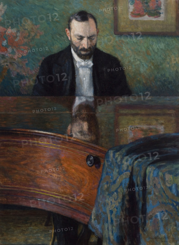 Jasienski at the Piano, 1908. Creator: Jozef Pankiewicz.